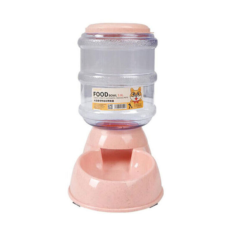 Automatic 3.8L Water Feeder Food Pet Dog Cat Puppy Dispenser Feeder Bowl Bottle