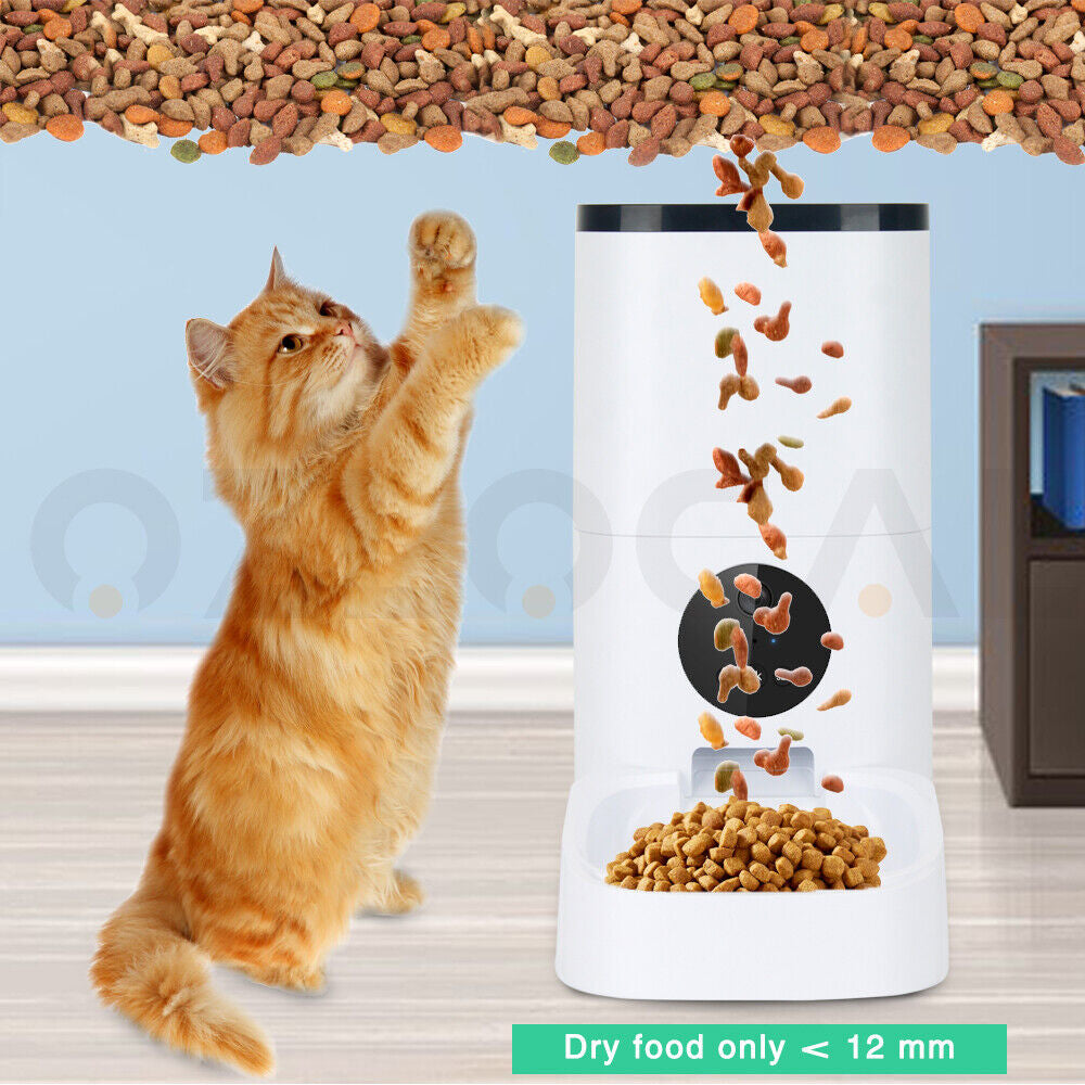 Auto Pet Feeder Automatic Video Camera Cat Dog Smart Hd Wifi App Food Dispenser