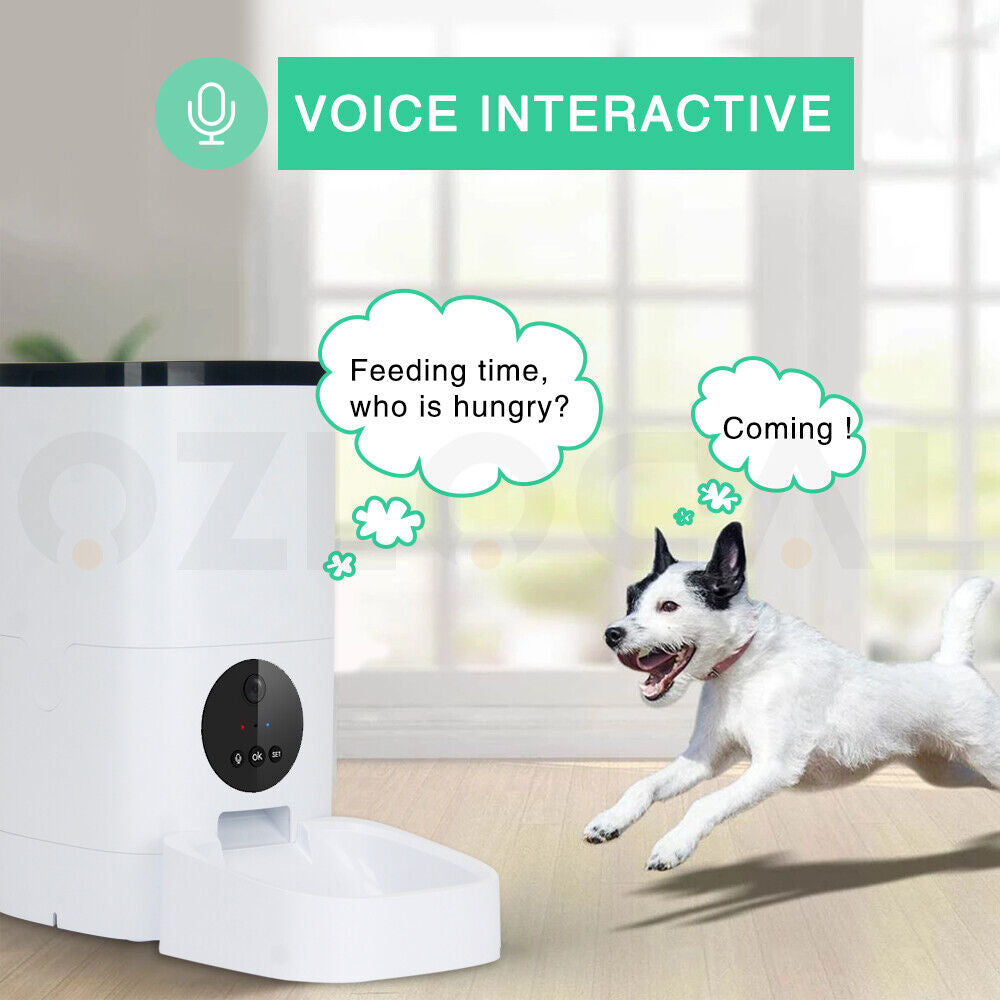 Auto Pet Feeder Automatic Video Camera Cat Dog Smart Hd Wifi App Food Dispenser