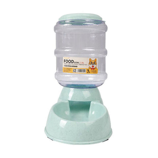 Automatic 3.8L Water Feeder Food Pet Dog Cat Puppy Dispenser Feeder Bowl Bottle