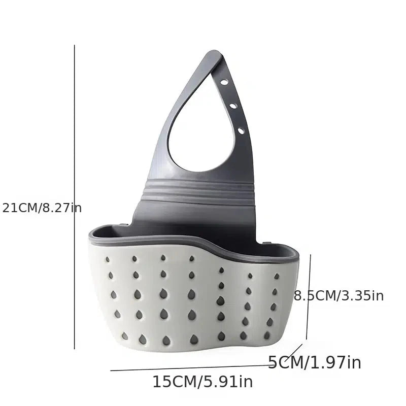 1PC Kitchen Organizer Adjustable Snap Sink Sponge Holder Kitchen Hanging Drain Basket Kitchen Gadgets