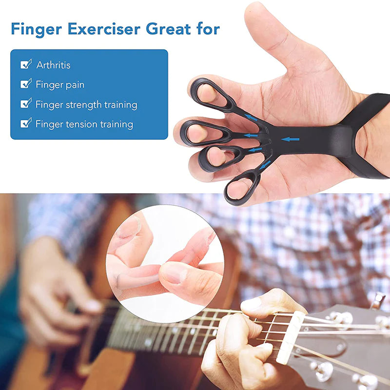 Silicone Grip Device Finger Exercise Stretcher Arthritis Hand Grip Trainer Strengthen Rehabilitation Training to Relieve Pain